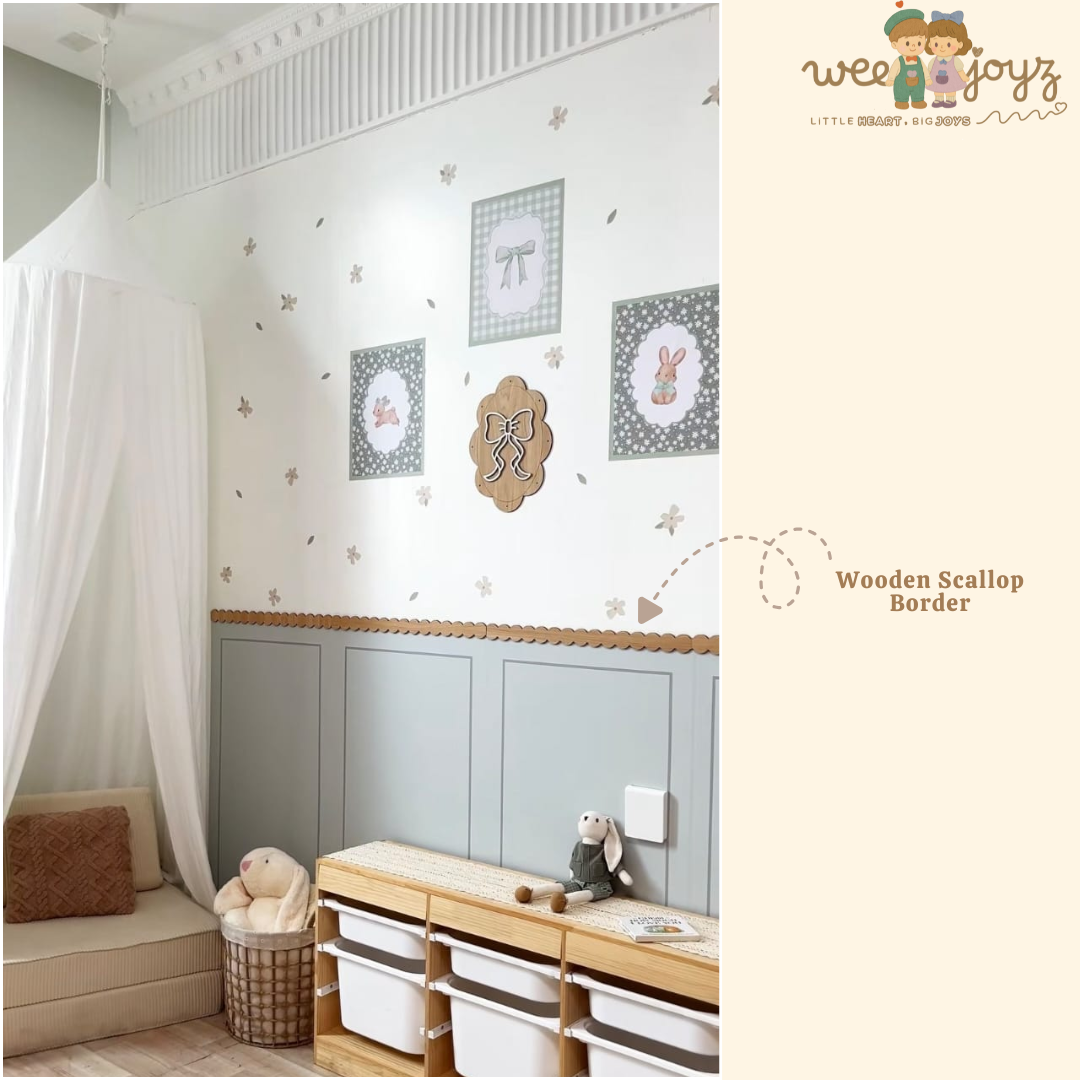 Wooden Scallop Border[Size:W1.8m*4.5cm][Weejoyz]
