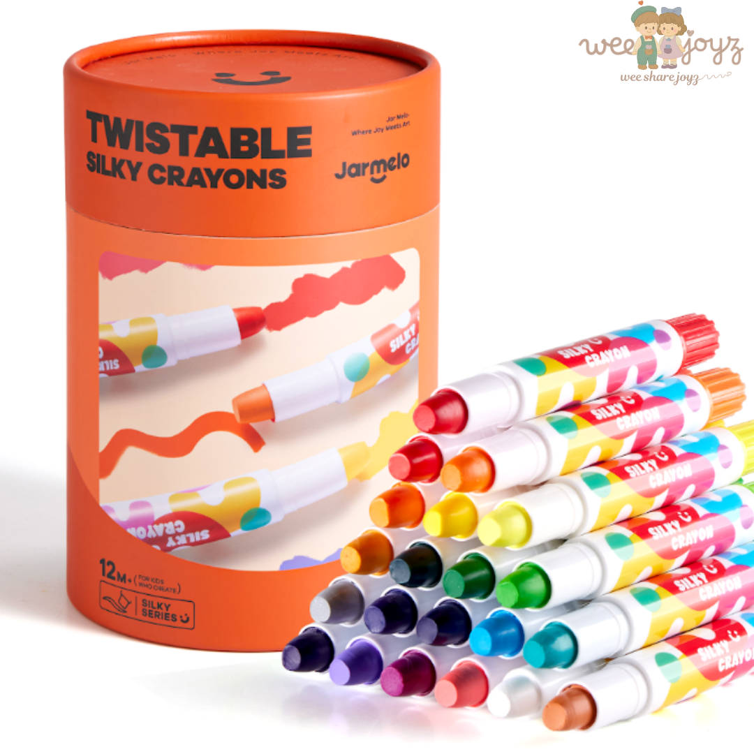TwistJoy Washable Crayon [24 Colours][JarMelo]x[Weejoyz]