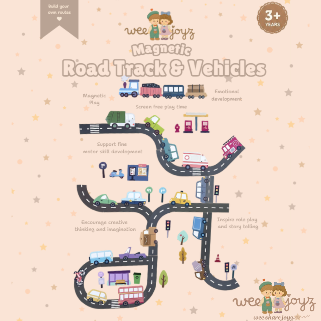 MAGNETIC ROAD TRACK & VEHICLES[WEEJOYZ]