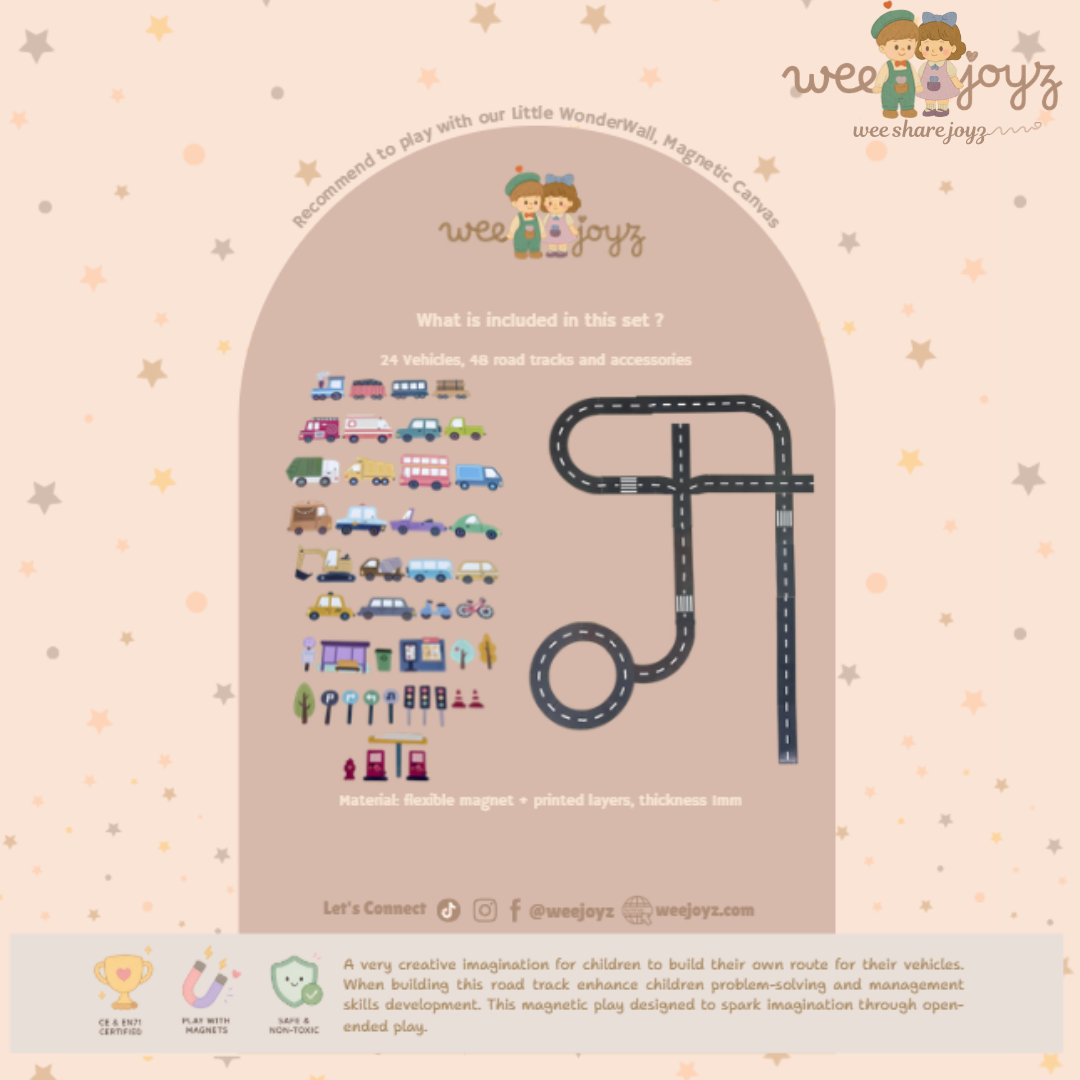 MAGNETIC ROAD TRACK & VEHICLES[WEEJOYZ]
