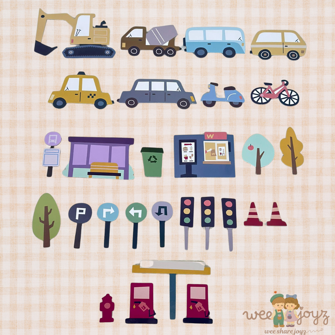 MAGNETIC ROAD TRACK & VEHICLES[WEEJOYZ]
