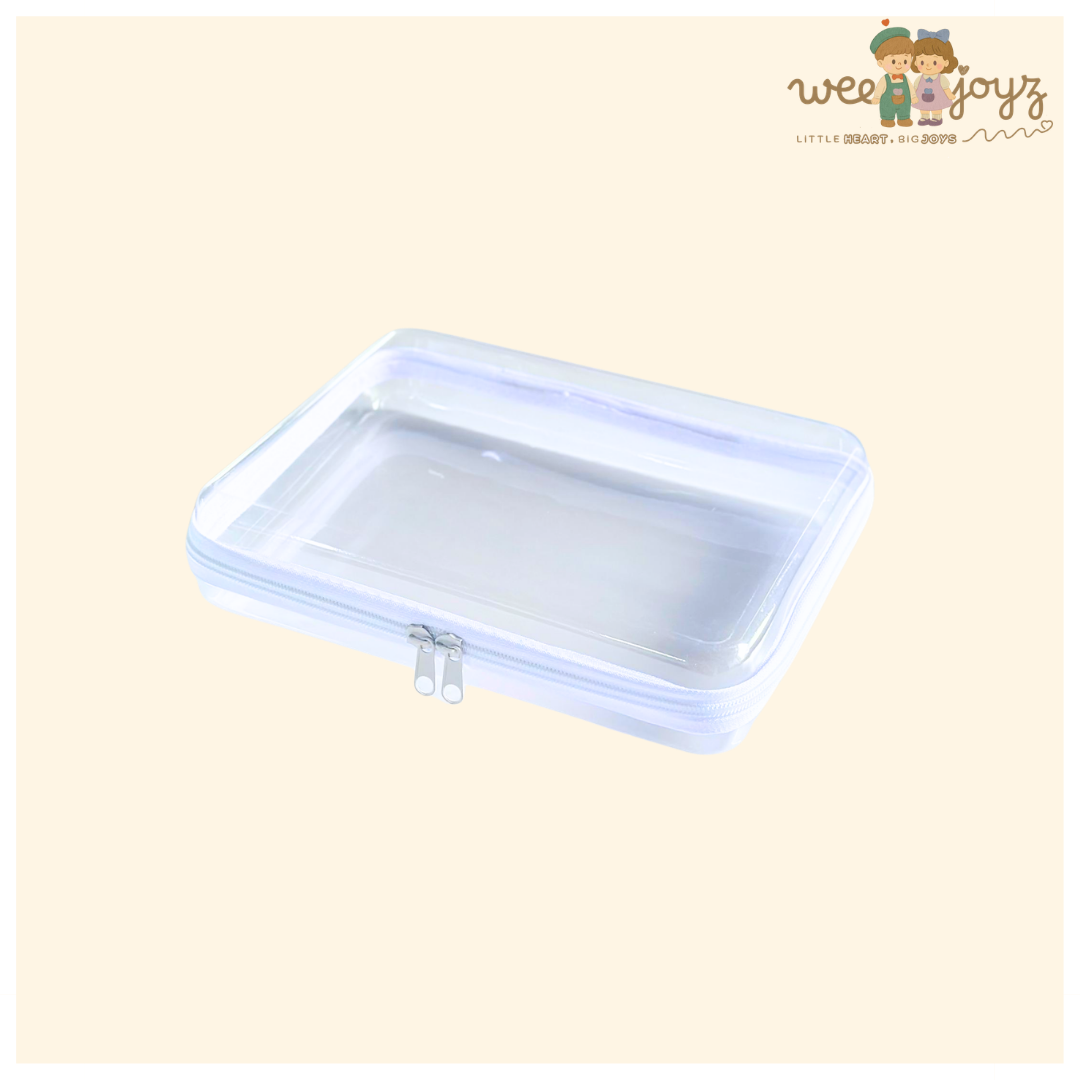 Transparent Zipper Hard Storage Bag[25cmx20cm][Weejoyz]