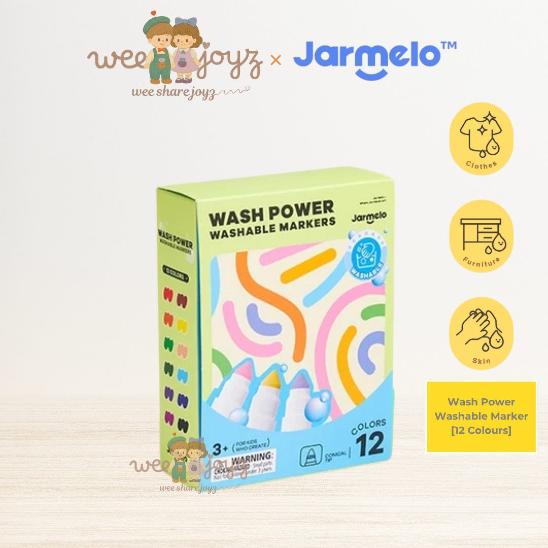 Wash Power Washable Marker [12 Colours][JarMelo]x[Weejoyz]