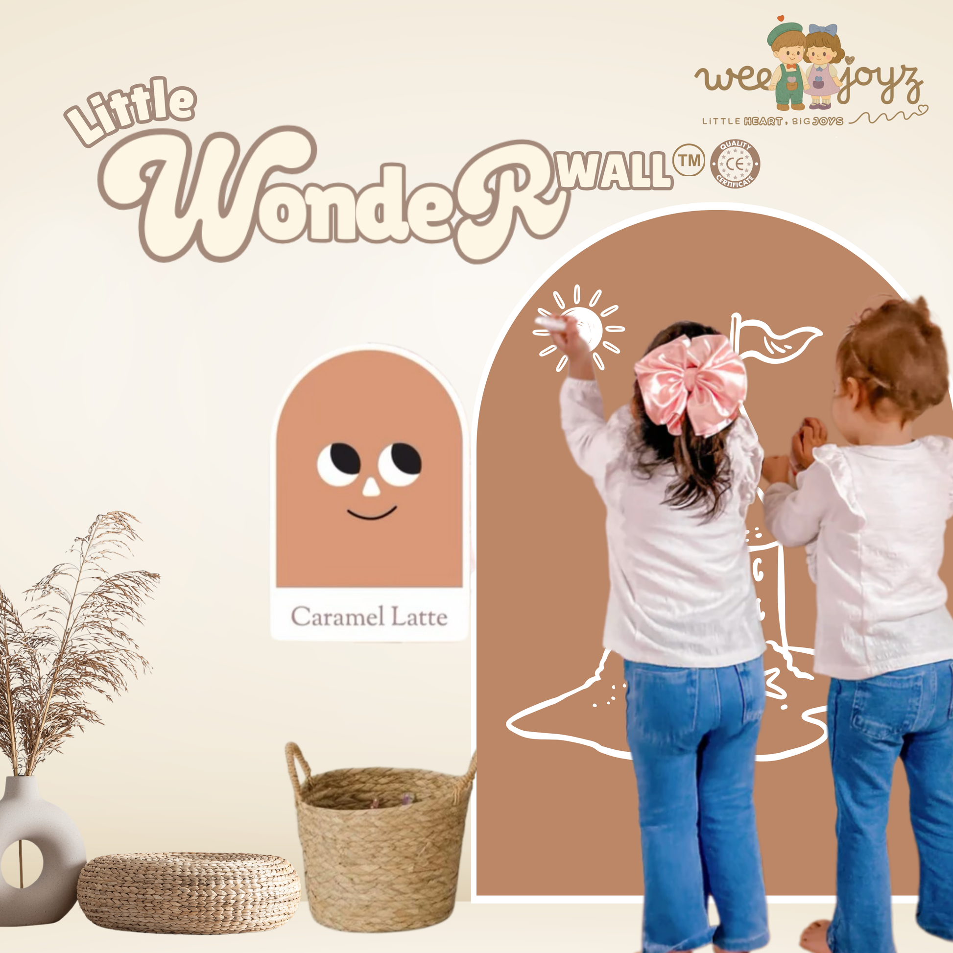 WONDROUS SET[PLAY WALL + DRAWKIT + PREMIUM WOODEN SHAPES][WEEJOYZ]
