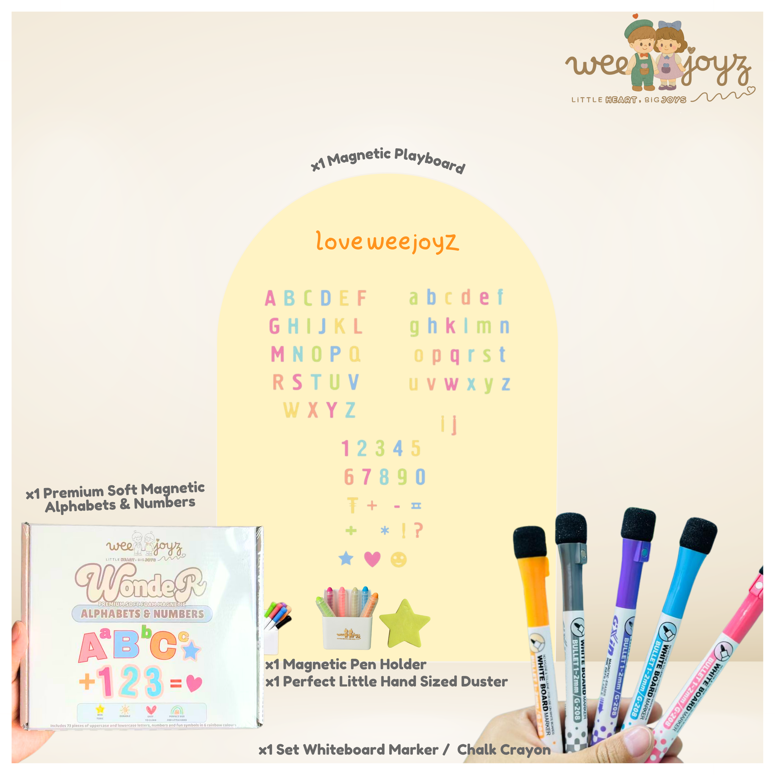 EXPLORER SET[PLAY WALL + DRAWKIT + ALPHABET & NUMBERS SET][WEEJOYZ]