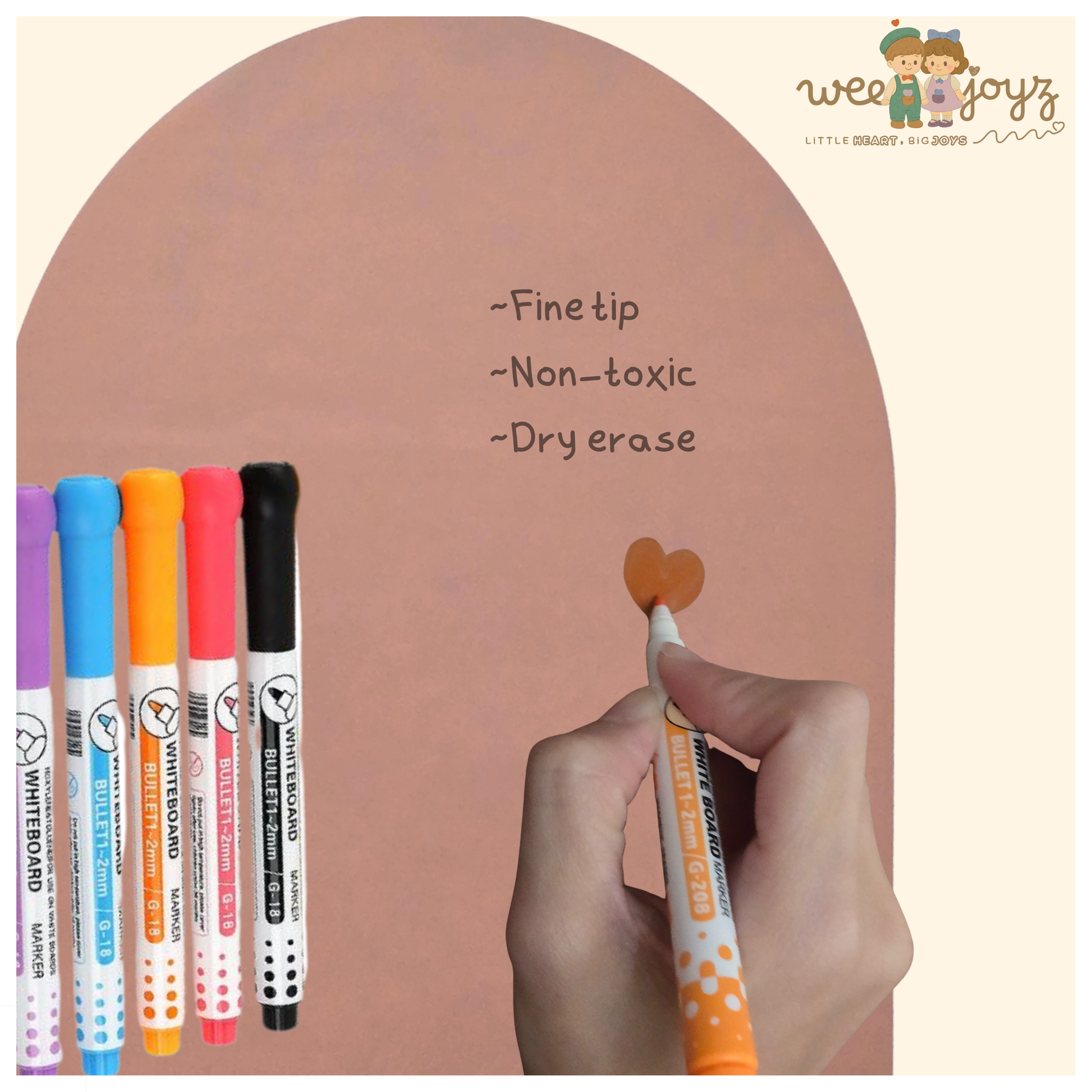 WONDER MAG- WHITEBOARD MARKER][5 COLOURS][WEEJOYZ]