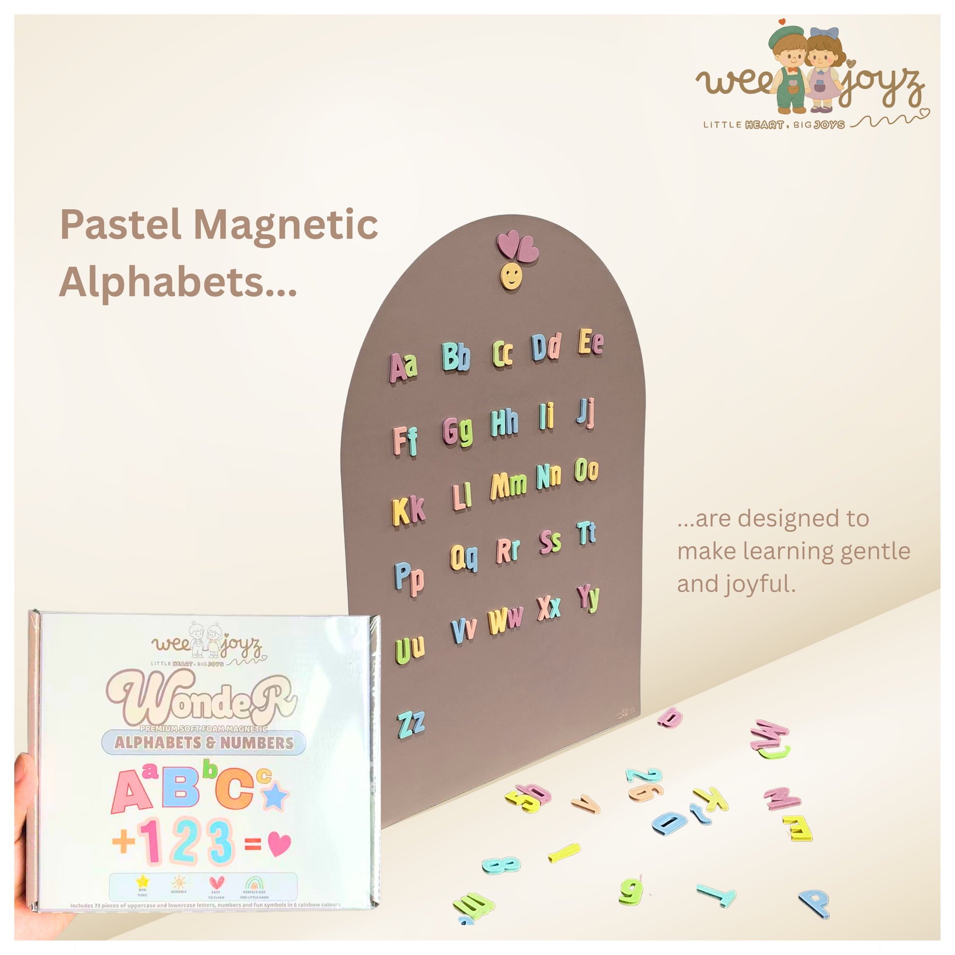 WONDER MAG- ALPHABET & NUMBER BOX [73 PIECES] [WEEJOYZ]