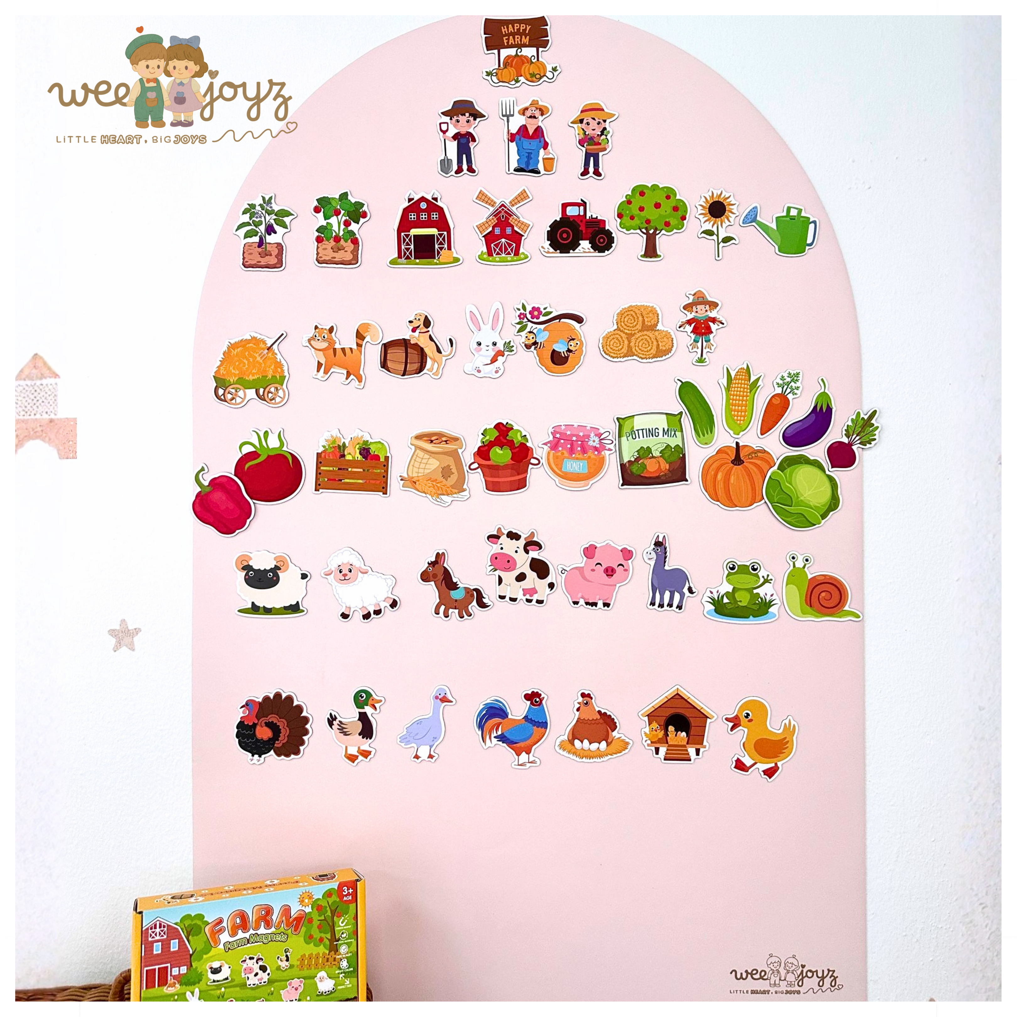 WONDER'S EDUCATION MAGNETIC EDU-MAG [FARM THEME][48 PCS][WEEJOYZ]