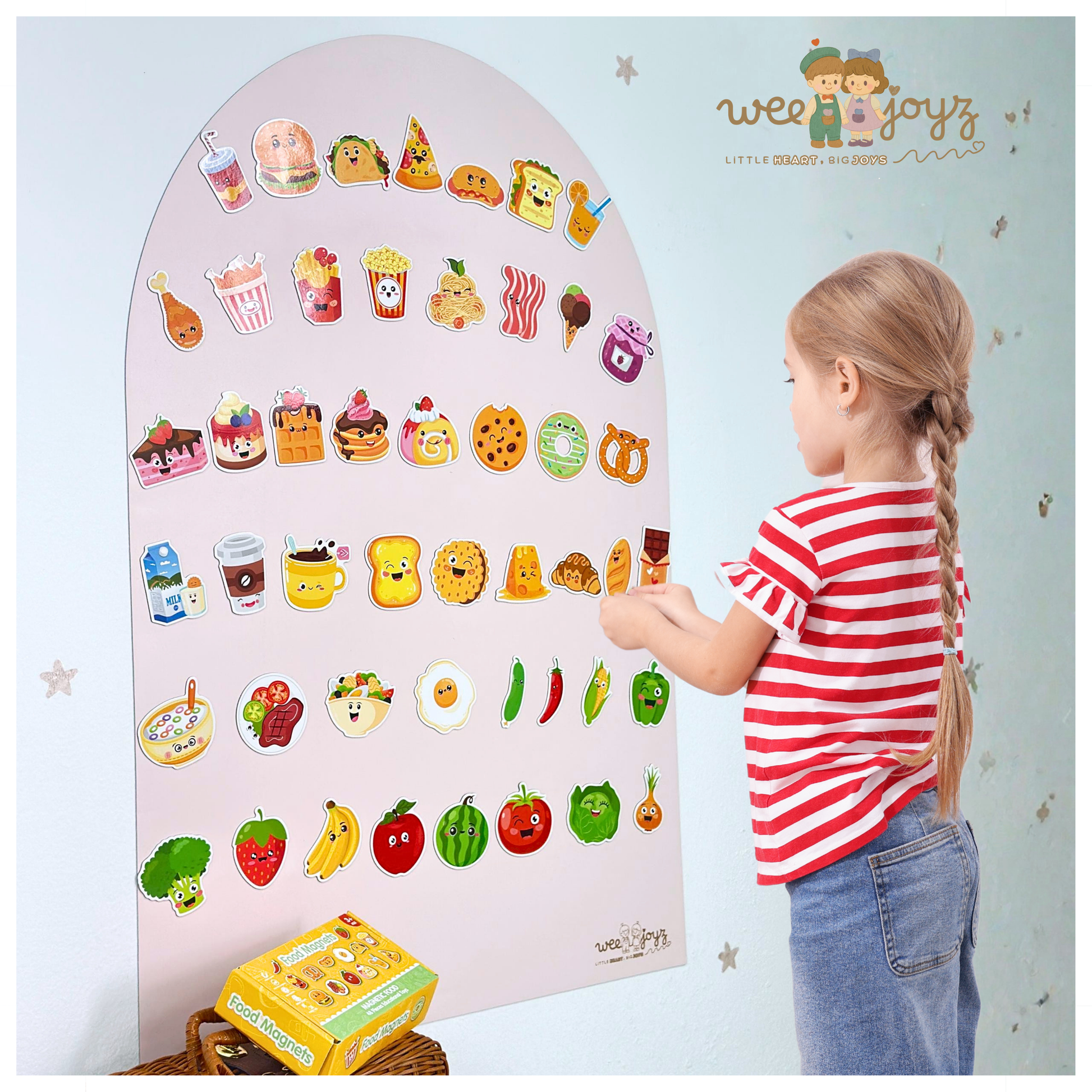 WONDER'S EDUCATION MAGNETIC EDU-MAG [FOOD THEME][48 PCS][WEEJOYZ]