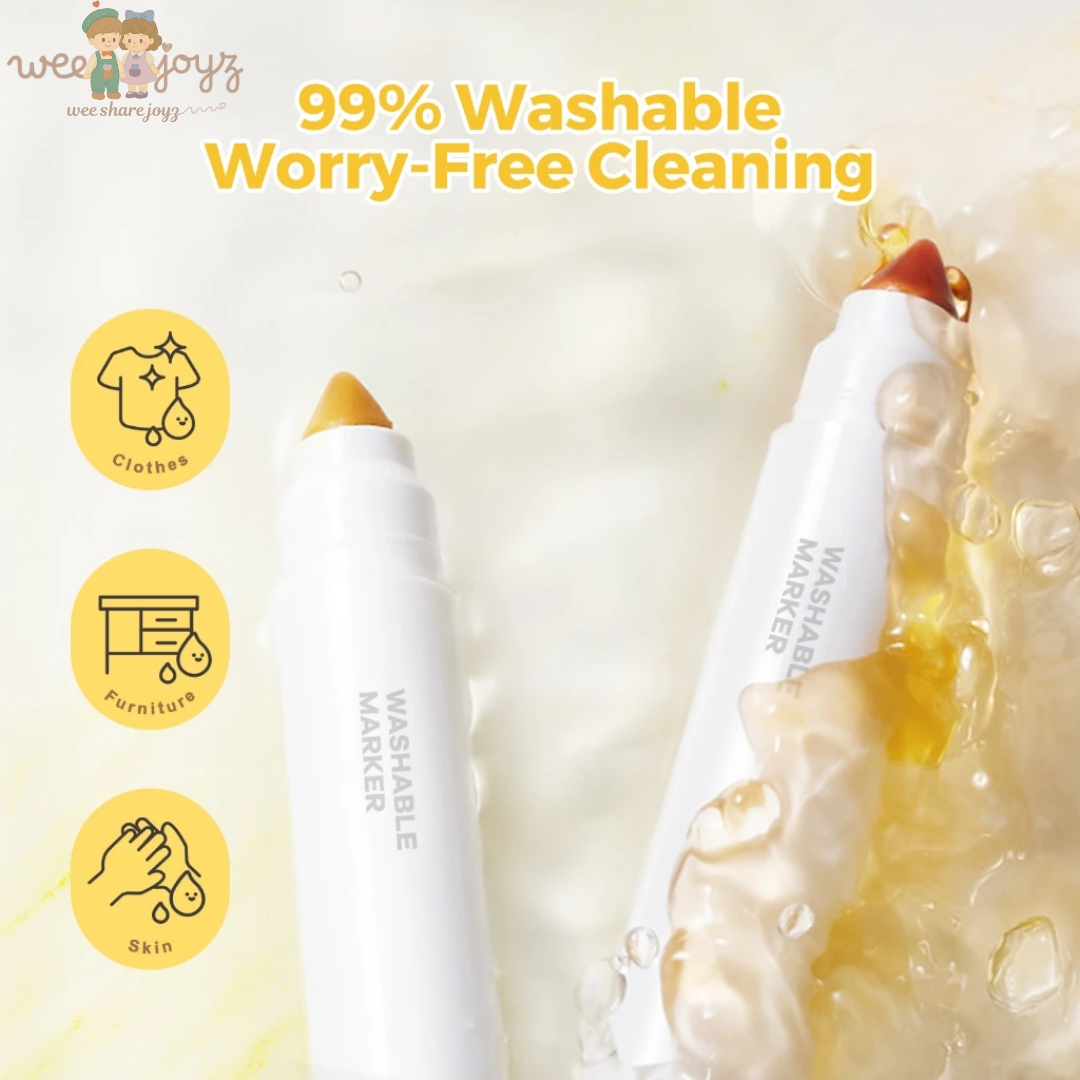Wash Power Washable Marker [12 Colours][JarMelo]x[Weejoyz]