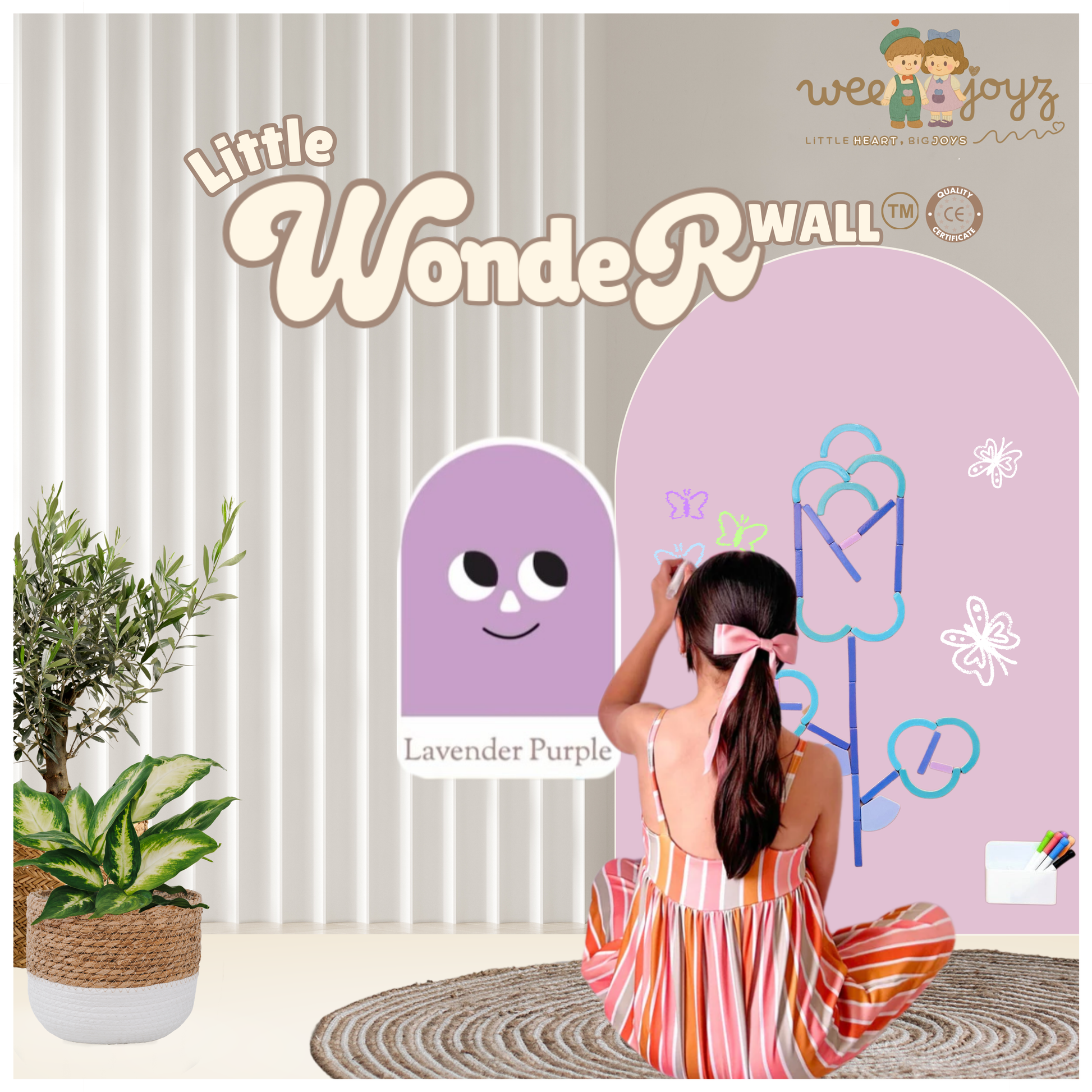 WONDROUS SET[PLAY WALL + DRAWKIT + PREMIUM WOODEN SHAPES][WEEJOYZ]