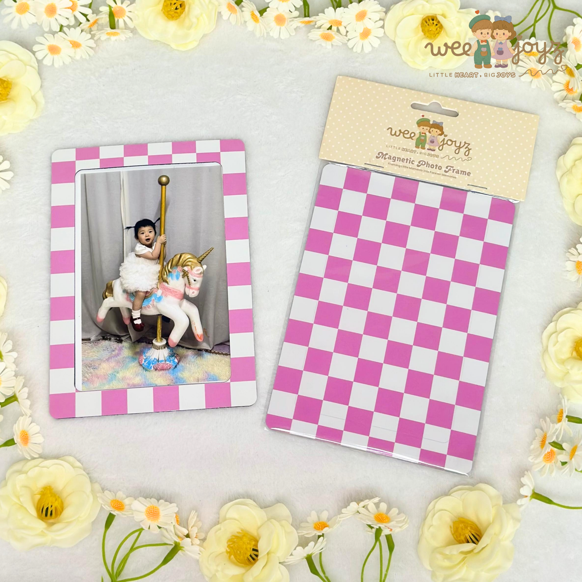 WONDER MAG-FRAME [4R SIZE 14.3x9.6CM][BABY BLUE/BABY PINK/PASTEL BROWN][WEEJOYZ]