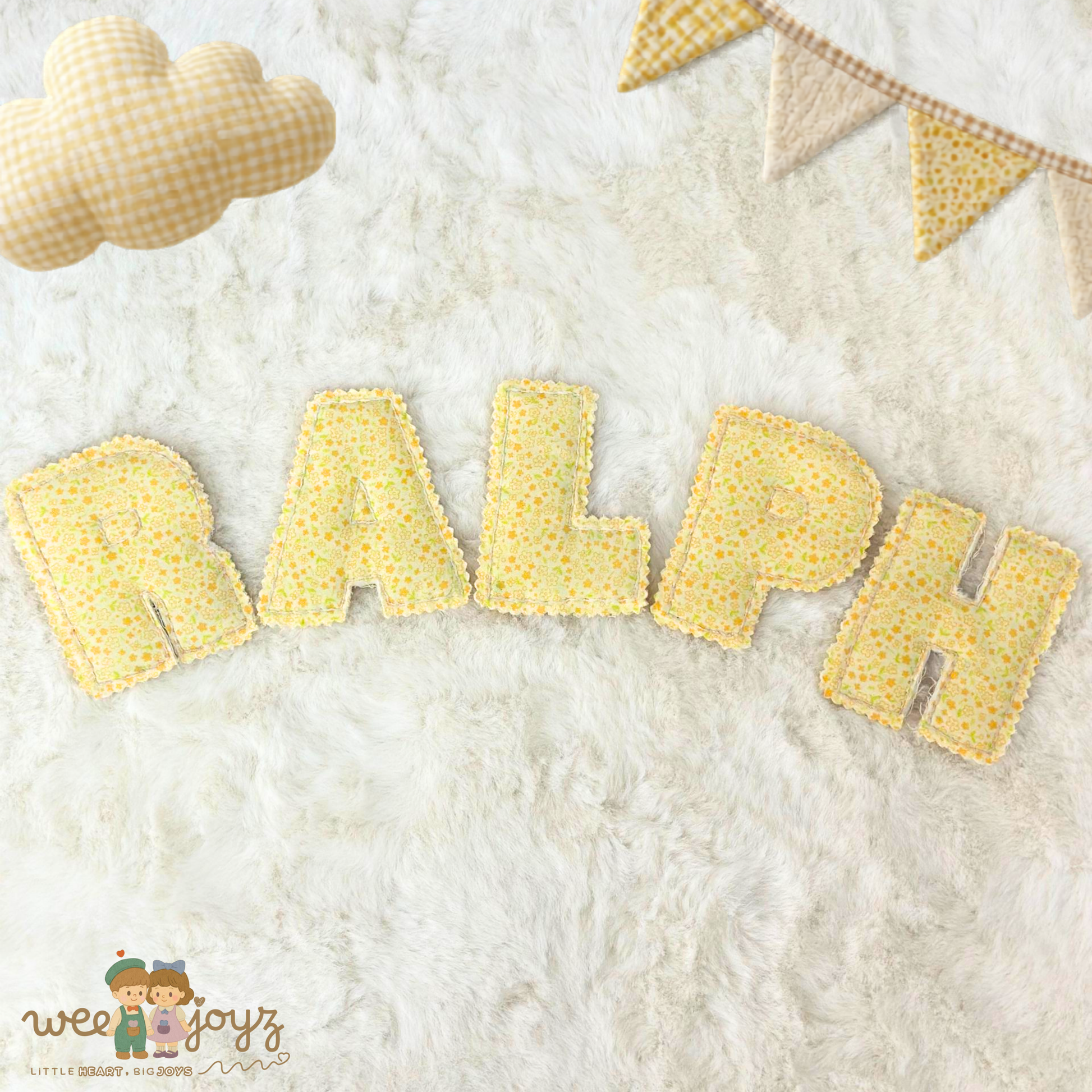 CUSTOM FABRIC MAG- LETTERS 15CM (1 LETTERS)[WEEJOYZ]