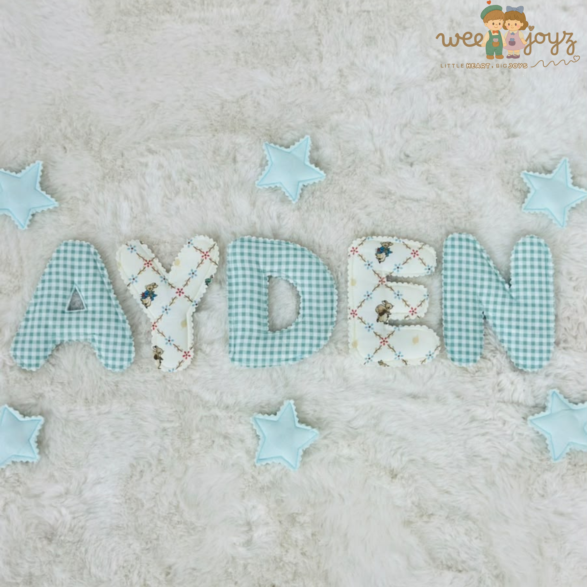 CUSTOM FABRIC MAG- LETTERS 15CM (1 LETTERS)[WEEJOYZ]