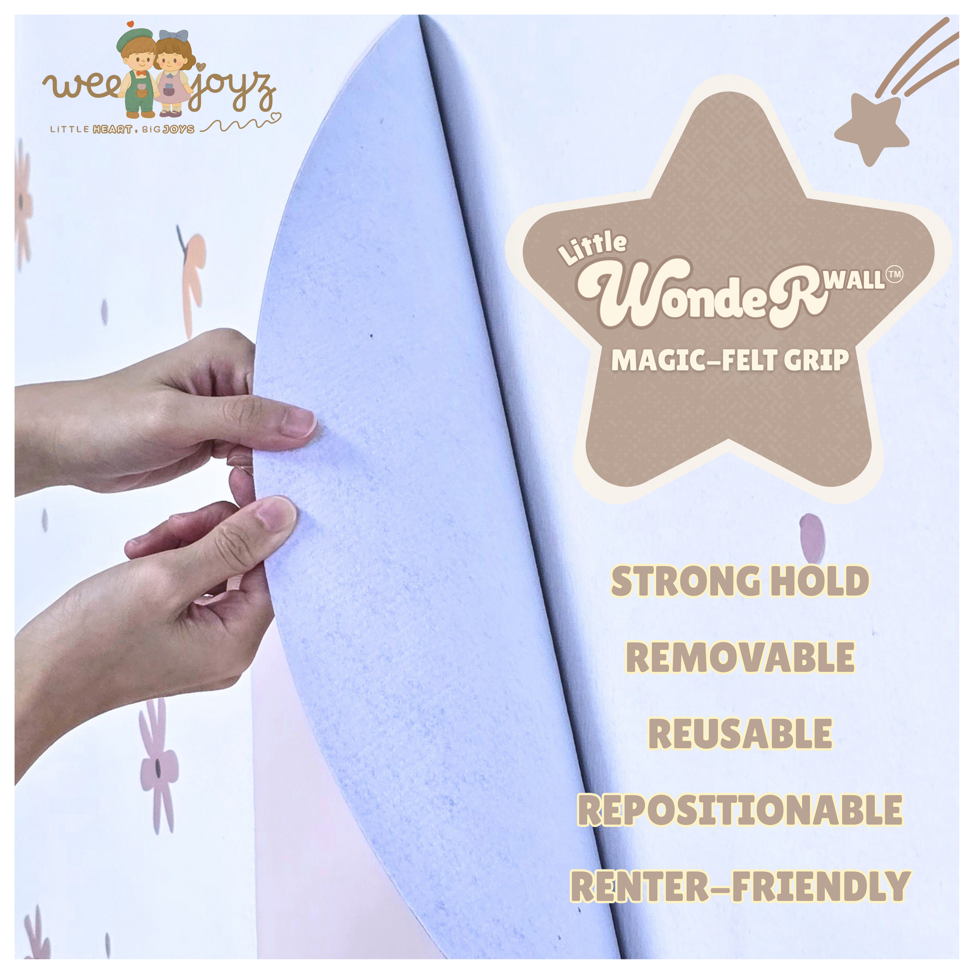 LITTLE WONDERWALL™ MAGNETIC WALL-DECAL CANVAS [GLOSSY LAVENDER PURPLE] [WEEJOYZ]