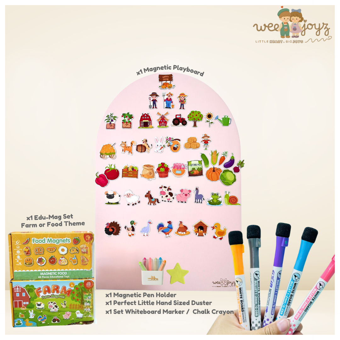 JOY KIT - EDU-MAG (FOOD THEME) + DRAWING TOOLS[WEEJOYZ][HEARTSOME]